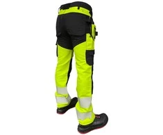 Vyriškos kelnės/universalios Pesso Uranus Flexpro CL2, juodos/geltonos, C50 dydis