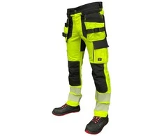 Vyriškos kelnės/universalios Pesso Uranus Flexpro CL2, juodos/geltonos, C48 dydis