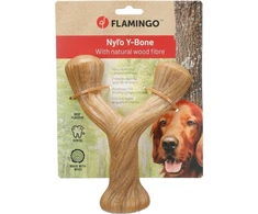 Žaislas šuniui Flamingo NYLO Y-formos. rudas