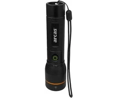 Rankinis žibintuvėlis, 2000lm, 20W, įkraunamas USB-C, juodas, ARCAS