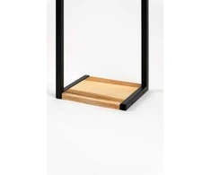 Gėlių stovas Garden Center AMIENS, 23 cm x 19 cm, 60 cm, medis/metalas, ruda/juoda.