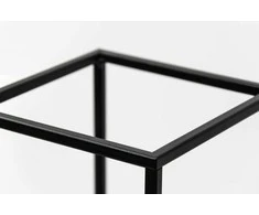 Gėlių stovas Garden Center LILLE, 19 cm x 19 cm, 47 cm, metalinis, juodos spalvos.