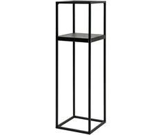 Ziedu statīvs Garden Center LILLE, 19 cm x 19 cm, 62 cm, metāls, melna krās.