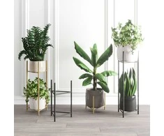 Domoletti FLOWER POT STAND LIZIO L Juodas 27X60