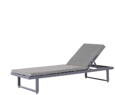 Zvilnis Domoletti CL-23-9 SUN LOUNGER, pelēka krās., 195 cm x 63 cm x 26 cm