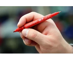 Žymeklis Markal DURA-INK DUALTIP, raudona sp.