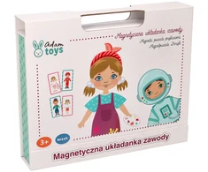 Adam Toys Magnetinė profesijų dėlionė su drabužių priedais, vaikams nuo 3 metų, lavina smulkiąją motoriką, spalvota