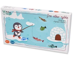 Adam Toys Magnetinė žvejybinė žaidimo lenta su pingvinu, vaikams nuo 18 mėn., lavina motoriką