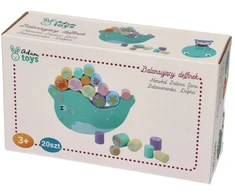 Adam Toys Medinė balansavimo jūrinių gyvūnų žaidimo lenta vaikams nuo 3 metų, spalvota