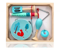 Adam Toys Vaikiškas muzikinis instrumentų rinkinys su vovere, nuo 3 metų, skatina kūrybiškumą, mėtų spalvos