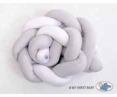 My Sweet Baby Pintas lovytės bamperis – balta/pilka