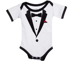 Baby Gadgets Elegantiškas kūdikio berniuko bodis su spausdintu kostiumu