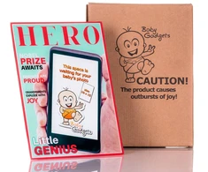 Baby Gadgets Personalizuotas žurnalo viršelis su vaiko nuotrauka, dekoravimui