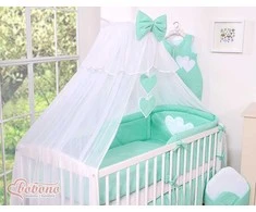 Užuolaidinė tinklelis nuo uodų Hanging Hearts mėtų spalvos
