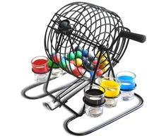 Froster Bingo žaidimas su šūvio taurelėmis ir spalvotomis kamuoliukais