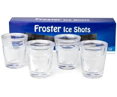 Froster Dvigubų sienelių šalto alkoholio taurelės su užpildymu, 50 ml, vyrams, patvarios