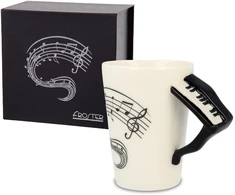 Froster Elegantiška muzikinio instrumento formos puodelio rankena, muzikos mylėtojams