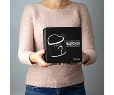 Froster Magnetinė širdies formos puodelis su meilės užrašu, dovanai, juodas