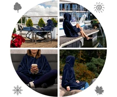 Froster Minkštas ir šiltas didelis džemperis su kapišonu