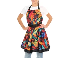 Froster Moteriška prijuostė su suknelės kirpimu, apsauga nuo dėmių, elegantiška, dovanai