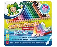 Spalvoti akvareliniai pieštukai AQUA, Jolly, 24 sp.