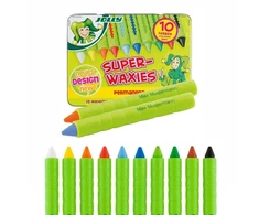 Vaškinės kreidelės SUPERWAXIES PERMANENT, Jolly, 10 sp.
