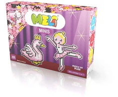 Kūrybinis 500 dalių Meli Minis balerinos konstruktorius, vaikams nuo 3 metų, rožinė ir balta