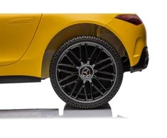 Lean Cars Dvivietis vaikiškas elektromobilis Mercedes AMG SL63, geltonas