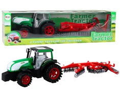 Lean Toys Žaislinis traktorius su priekaba vaikams