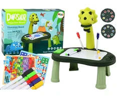 Lean Toys Dinozaurų Piešimo Projektorius su Stalo Žaidimais