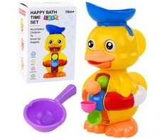 Lean Toys Vonios žaislas antis su malūnėliu