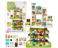 Lean Toys Žaislinis supermarketo rinkinys vaikams su 67 dalimis