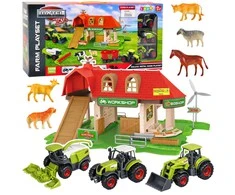 Lean Toys Ūkio Rinkinys su Traktoriais ir Gyvūnais, 42 dalys