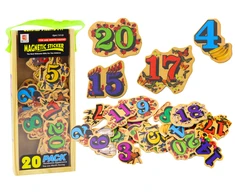 Lean Toys Medinių Skaičių Magnetukų Rinkinys, 20 vnt.