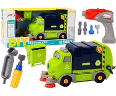 Lean Toys Žaislinis Surenkamas Sunkvežimis Šiukšliavežis