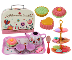 Lean Toys Vaikiškas arbatos servizo rinkinys lagamine