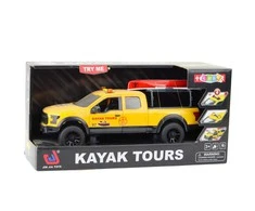 Lean Toys Žaislinis visureigis su baidare, šviesos ir garso efektais, 1:12