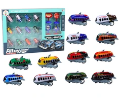 Lean Toys 12 Žaislinių Automobilių ir Lėktuvų Rinkinys su Kelio Ženklais