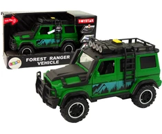 Lean Toys Visureigis žaislinis automobilis 1:14 su šviesomis ir garsu, žalias
