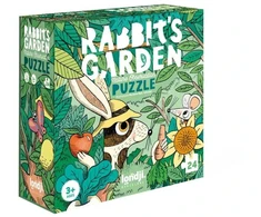 Londji Dėlionė vaikams nuo 3 metų Rabbit's Garden su 24 didelėmis detalėmis ir stebėjimo žaidimu, spalvota