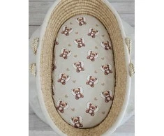 Medvilninis patalynės užvalkalas kūdikio lopšiui 75x35 cm Teddy Love