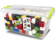 Meli Cube EDU 300 edukacinis konstruktorių rinkinys vaikams nuo 3 metų, skatina kūrybiškumą ir loginį mąstymą