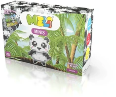 Meli Minis Panda 2in1 kūrybinis 250 dalių konstruktorius vaikams nuo 4 metų, mokantis ir lavinantis, juodai baltas