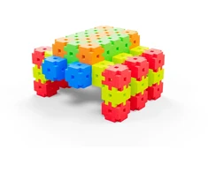Meli Neon Basic 1200 dalių edukaciniai konstruktoriaus kaladėlės vaikams nuo 3 metų, neoninės spalvos