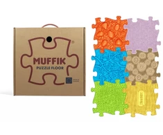 Rinkinys ortopedinis sensorinis kilimėlis 6in1 vidutinio dydžio, 6 dėlionės Sensoryka Muffik / Mfk-023-01