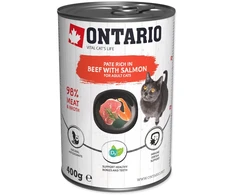 Ontario Cat Can jautiena with lašiša and Spirulina 400g (Jautiena su lašiša ir spirulina)
