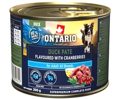 ONTARIO suaugusių šunų paštetas su antis ir spanguolėmis