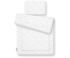 Bobono Patalynės komplektas kūdikiui rožinis su zuikučiais 75x100 cm Newborn