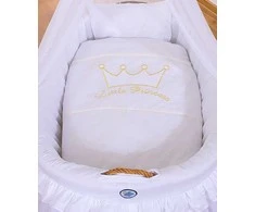 Pintas kūdikio lopšys su uždanga, baltas Little Prince Princess