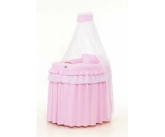 Pintas kūdikio lopšys su uždanga naujagimiui rožinis Little Princess